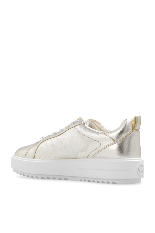 Gold 'Emmett' leather sneakers Michael Michael Kors